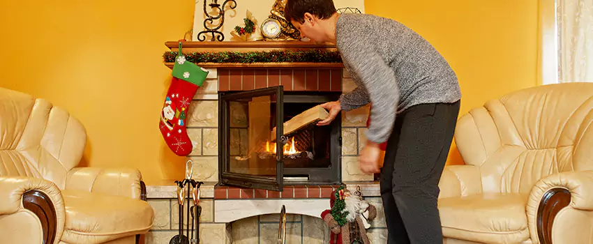 Rusted Metal Fireplace Restoration in Schererville, Indiana